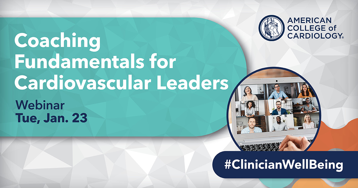 📢 Learn about the fundamentals of coaching and its benefits to your career in a new #clinicianwellbeing webinar. Registration is now open, so don’t miss your chance to chat with experts like, Drs. @retu_saxena, @LeeGoldbergMD8, @HeartSmarter and more! 🔎 bit.ly/3GTXaYt