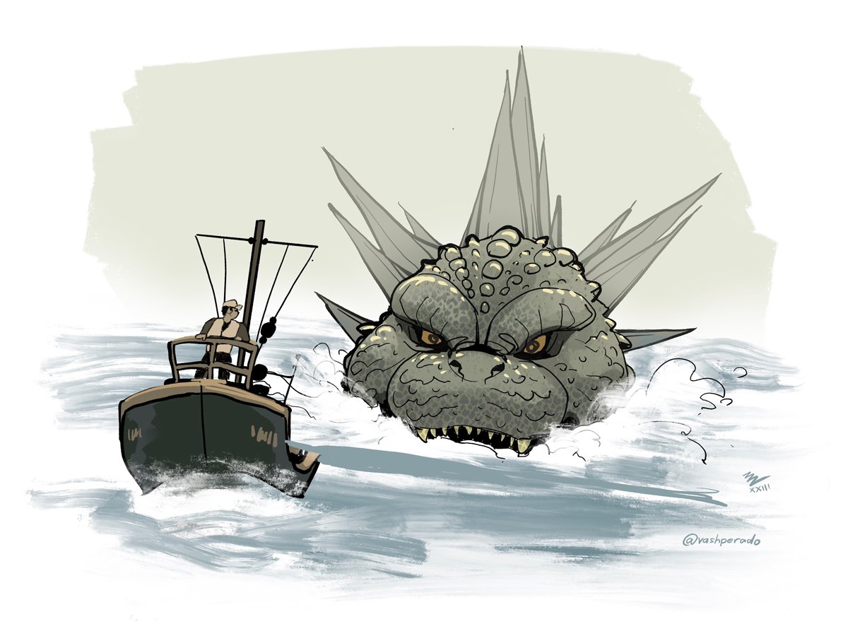 「he is allowed to eat one fishing boat, a」|𝕍𝕒𝕤𝕙𝕪のイラスト