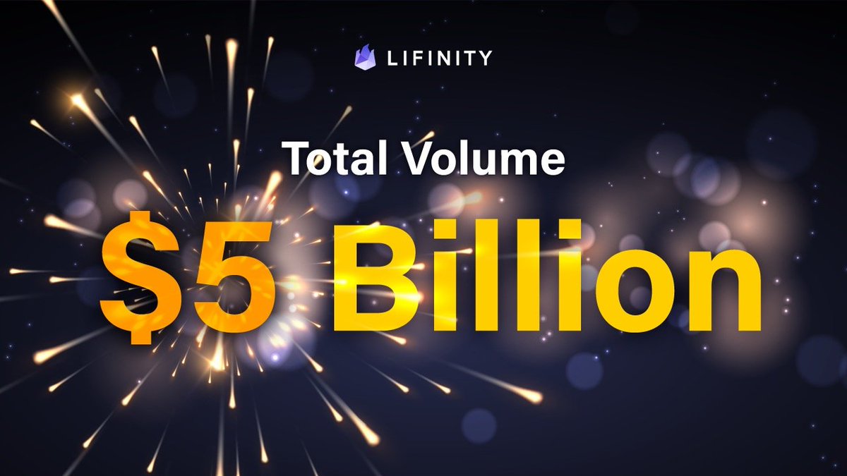 Lifinity_io's tweet image. ♾ New Milestone ♾

Lifinity's lifetime volume has crossed $5B! 🎉