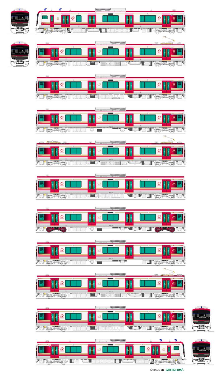 JR朱連 S233系 後期車 ef-WING試験車

5号車のサハS233形にef-WING台車が試験採用された編成。
 #架空鉄道