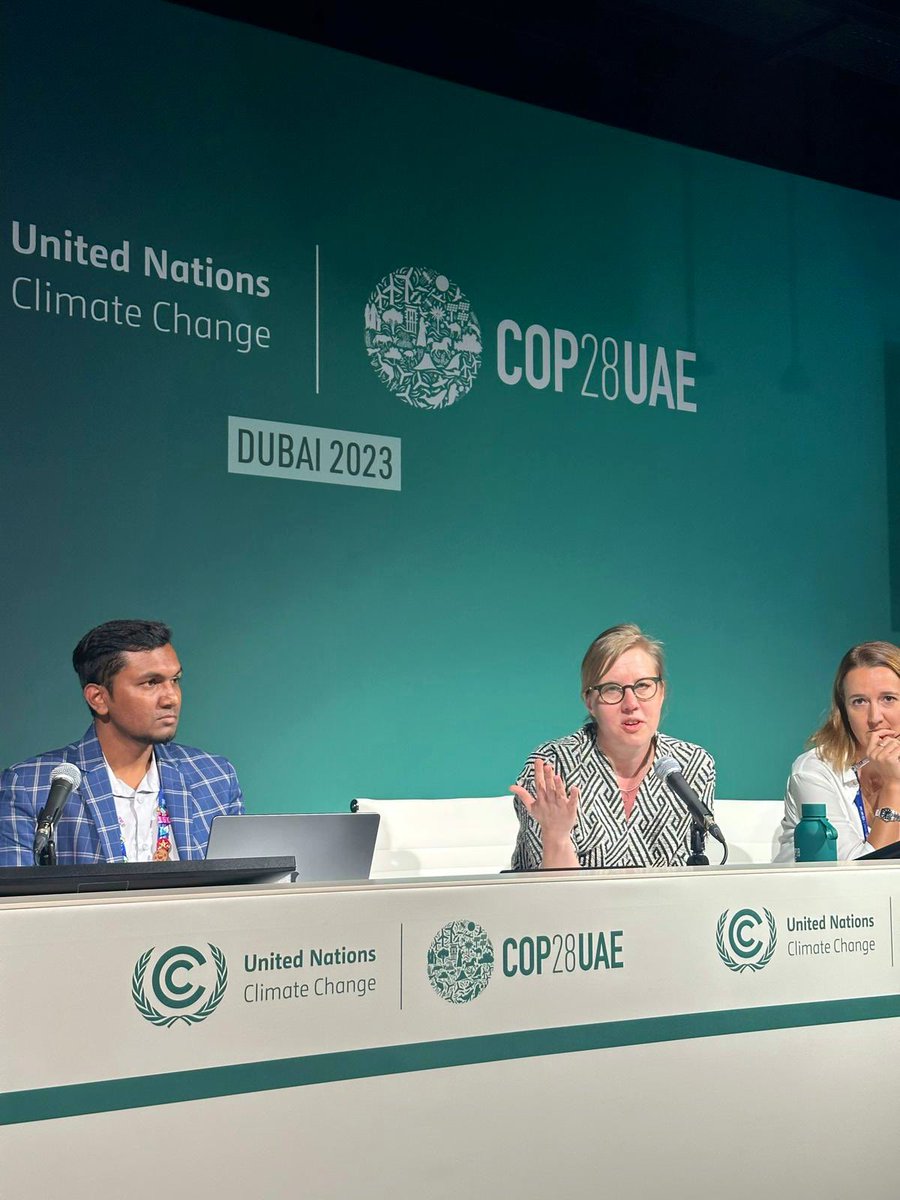 Impressions from #COP28 yesterday: Our PI Lisa Vanhala and fellow CCLAD member @elisa_calliari spoke at the #BeforeOurEyes event on the #LossAndDamageFund. Thank you to the organizers @ItalianClimate and @Istiakh_Ahmed from @Northeastern!