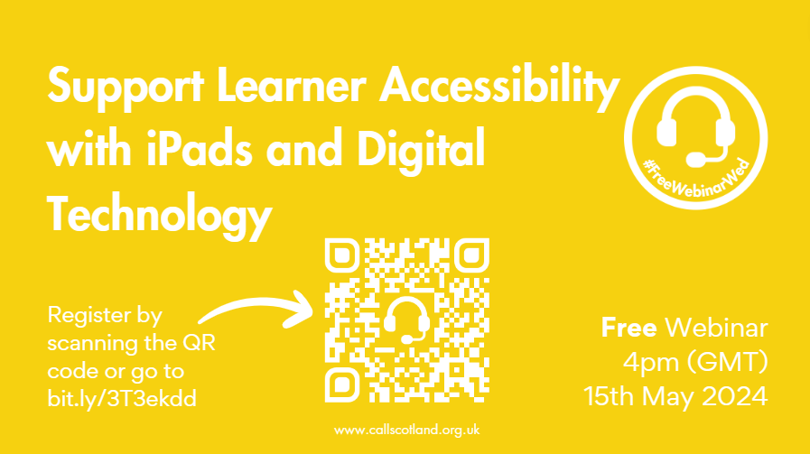 Do your learners have access to iPads but you are not sure how to make best use of them for supporting your learners with ASN? 

Join our #FreeWebinarWed on 15th May where Linsey will take us on a journey to unlock the power of digital pedagogy!
