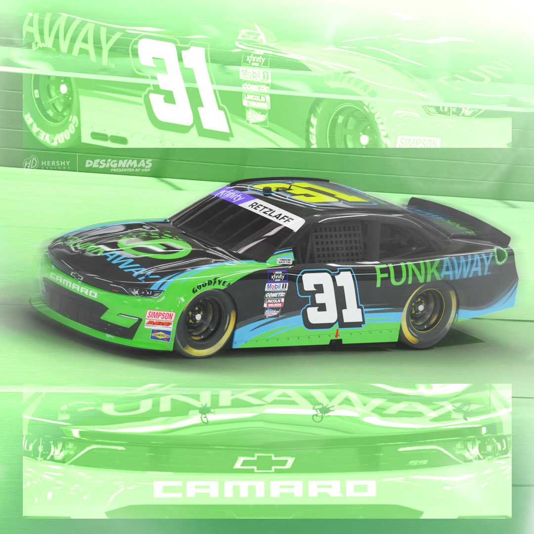 Excited to see what Parker can do in 2024! (Day 11) 

<a href="/JARnascar/">Jordan Anderson Racing Bommarito Autosport</a> / <a href="/FunkAway/">FunkAway</a> 

Follow the Designmas gang:
<a href="/turn4graphics/">Nick T4G</a> 
@capndesigns 
@sr_motorsportdesign 
@jarrettleu_designs 
@koop_designs 

#NASCAR #design #racing #graphicdesign