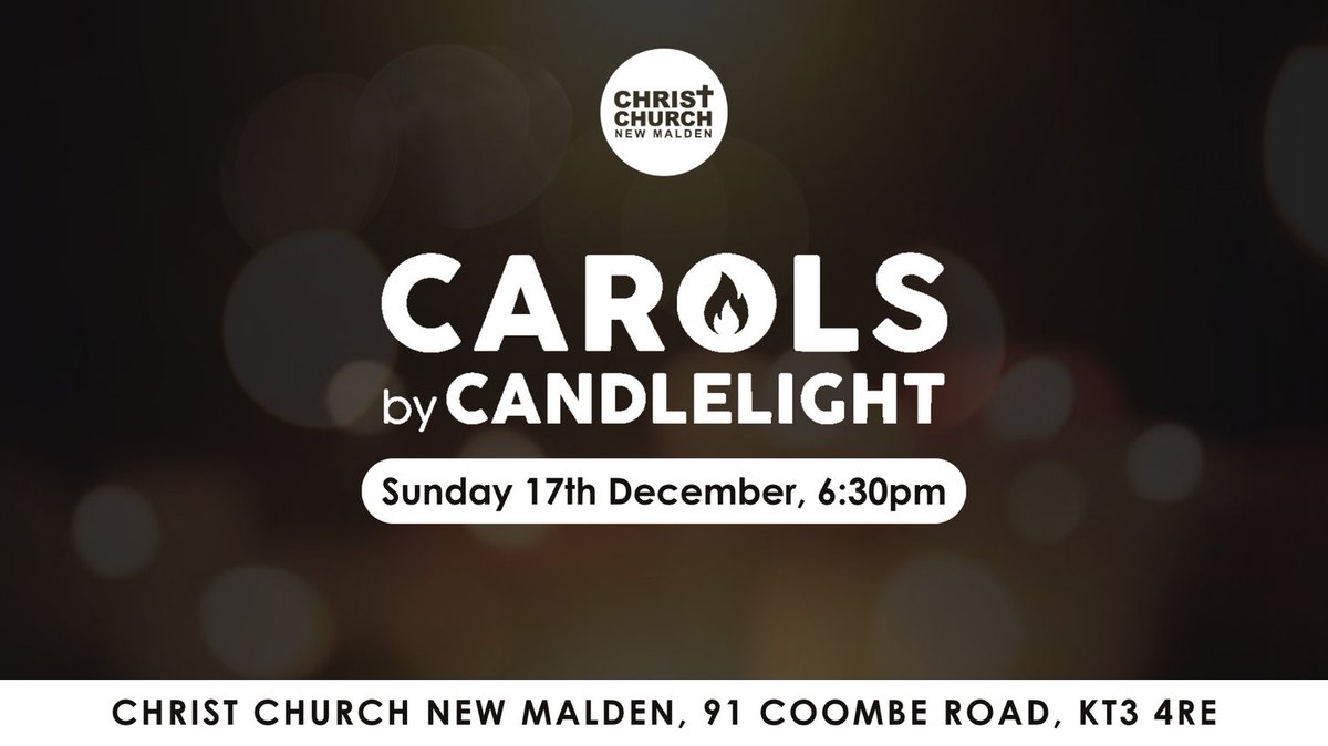 Come and join us for Carols by Candlelight on Sunday 17th December.

This service includes a mixture of choral and congregational singing, readings, and a short Christmas message. Everyone is invited to stay for some mulled wine and mince pies at the end. 

#newmalden #christmas