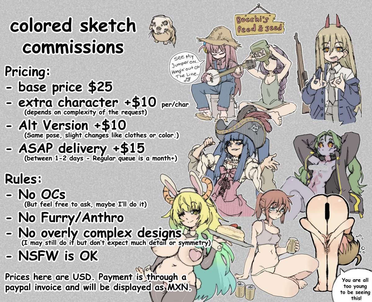 made a proper commission sheet... DM if interested!