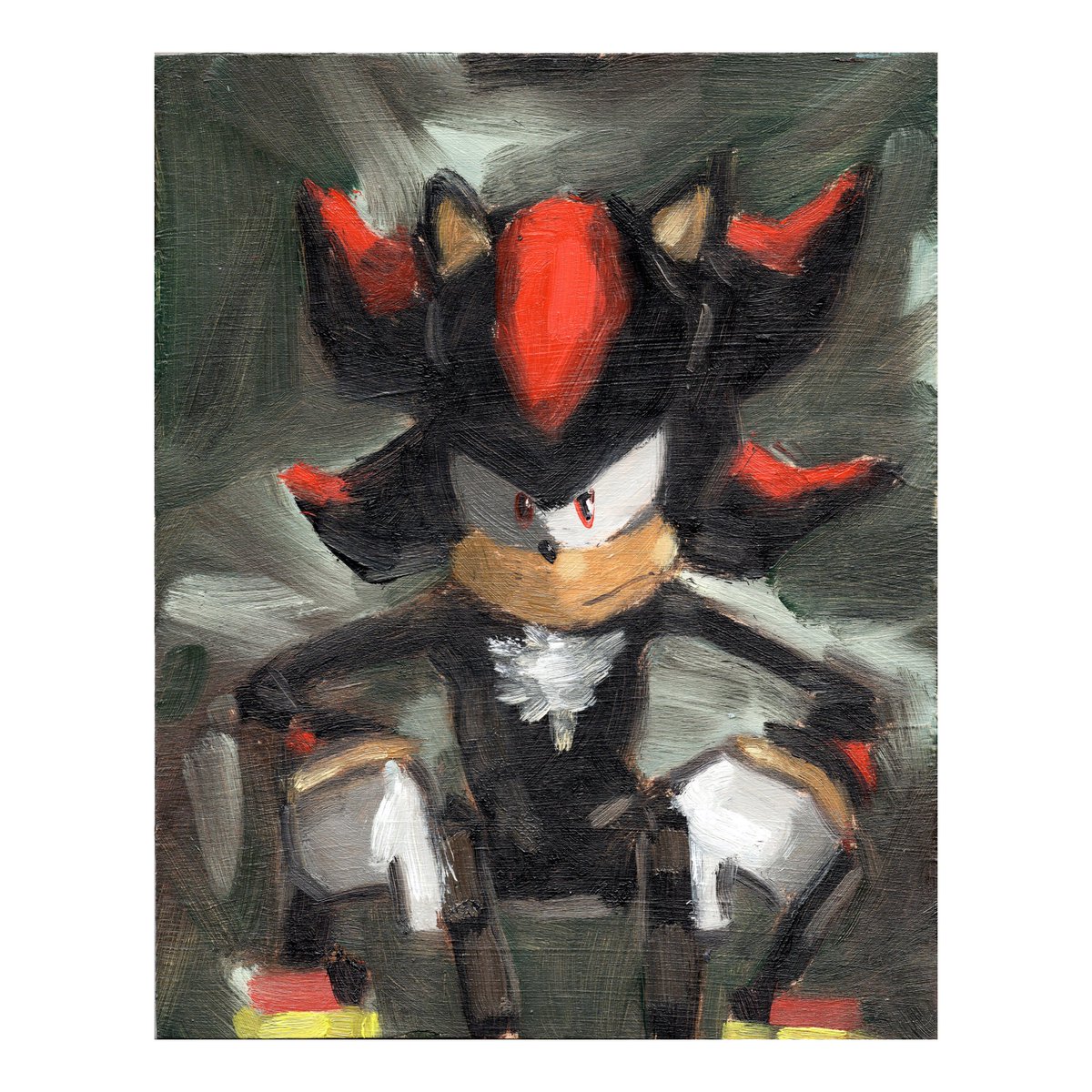 Shadow - Blackops Pose Oil on wood panel, 8”x 10”