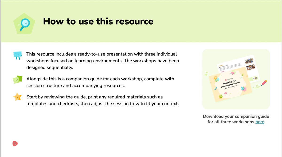 MsNursery's tweet image. 🎁✨Here&apos;s a sparkly package for #earlyyears leads/coordinators! You just need to gather your team and provide the snacks! 
Elevate your #learningenvironment with this set of transformative workshops! 
Download your copy now for free:
learn.toddleapp.com/resource-post/…