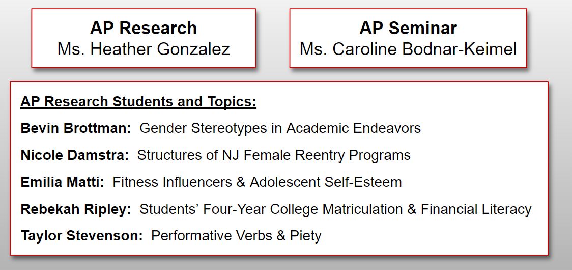 Seamus Campbell (@seamuswcampbell) on Twitter photo Congrats to <a href="/HPRwildcats/">High Point Regional High School</a> AP Capstone S's on their amazing presentations to HP's Institutional Review Board (IRB). THANK YOU so much to our community IRB team for their generosity, time & expertise!
<a href="/jacq_mccarthy/">Jacqueline McCarthy</a> <a href="/HighPointSTEM/">Brian Drelick</a> <a href="/JonTallamy/">Jon Tallamy</a> @LoyolaMs <a href="/becky_sarno/">Becky Sarno</a> Congrats to <a href="/HPRwildcats/">High Point Regional High School</a> AP Capstone S's on their amazing presentations to HP's Institutional Review Board (IRB). THANK YOU so much to our community IRB team for their generosity, time & expertise!
<a href="/jacq_mccarthy/">Jacqueline McCarthy</a> <a href="/HighPointSTEM/">Brian Drelick</a> <a href="/JonTallamy/">Jon Tallamy</a> @LoyolaMs <a href="/becky_sarno/">Becky Sarno</a>