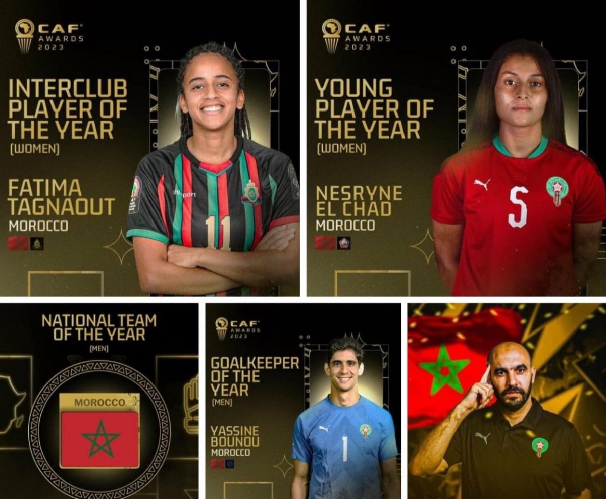 مؤامرة لقجع والكاف 🤣🤣
فوز عن إستحقاق وجدارة 🇲🇦🇲🇦🇲🇦
ولاعزاء للكرغوليبن  
#CAF
#Awards2023