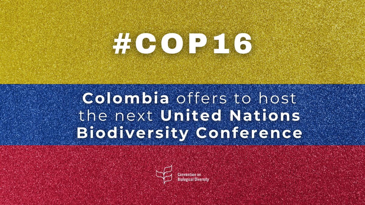 📢#Breaking: Colombia offers to host the next United Nations Biodiversity Conference 🤝🌱 The Minister of Environment of Colombia, @susanamuhamad has announced 🇨🇴 interest to host @UNBiodiversity #COP16 from 21 October to 1 November 2024 👏👏👏 🔗: minambiente.gov.co/colombia-se-po…