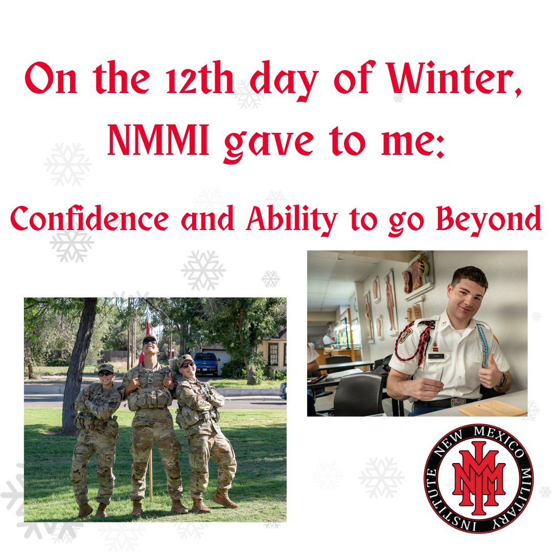 On the 12th day of Winter, NMMI gave to me confidence and ability to go beyond. Embracing challenges, fostering growth, and unlocking the potential within. 🚀 #NMMI #WeAreNMMI #12DaysofWinter