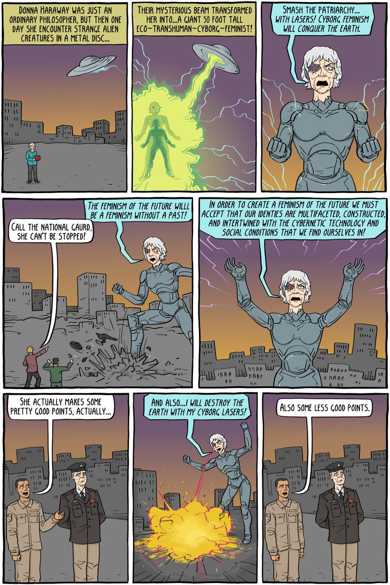 Attack of the 50 Foot Eco-Cyborg-Feminist existentialcomics.com/comic/528