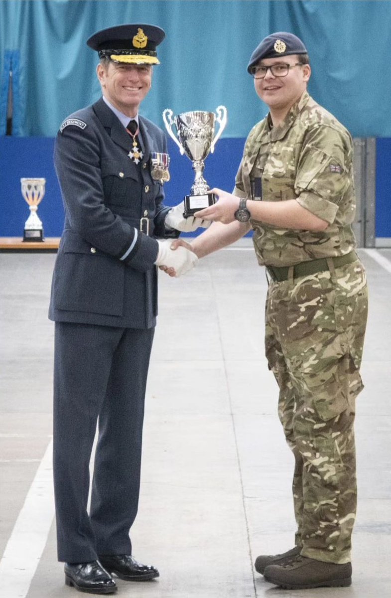 Delighted to announce that one of our CFAVs, Myles Webb has joined the RAF Reserves and won the Best Recruit Trophy on his Basic Training Course!