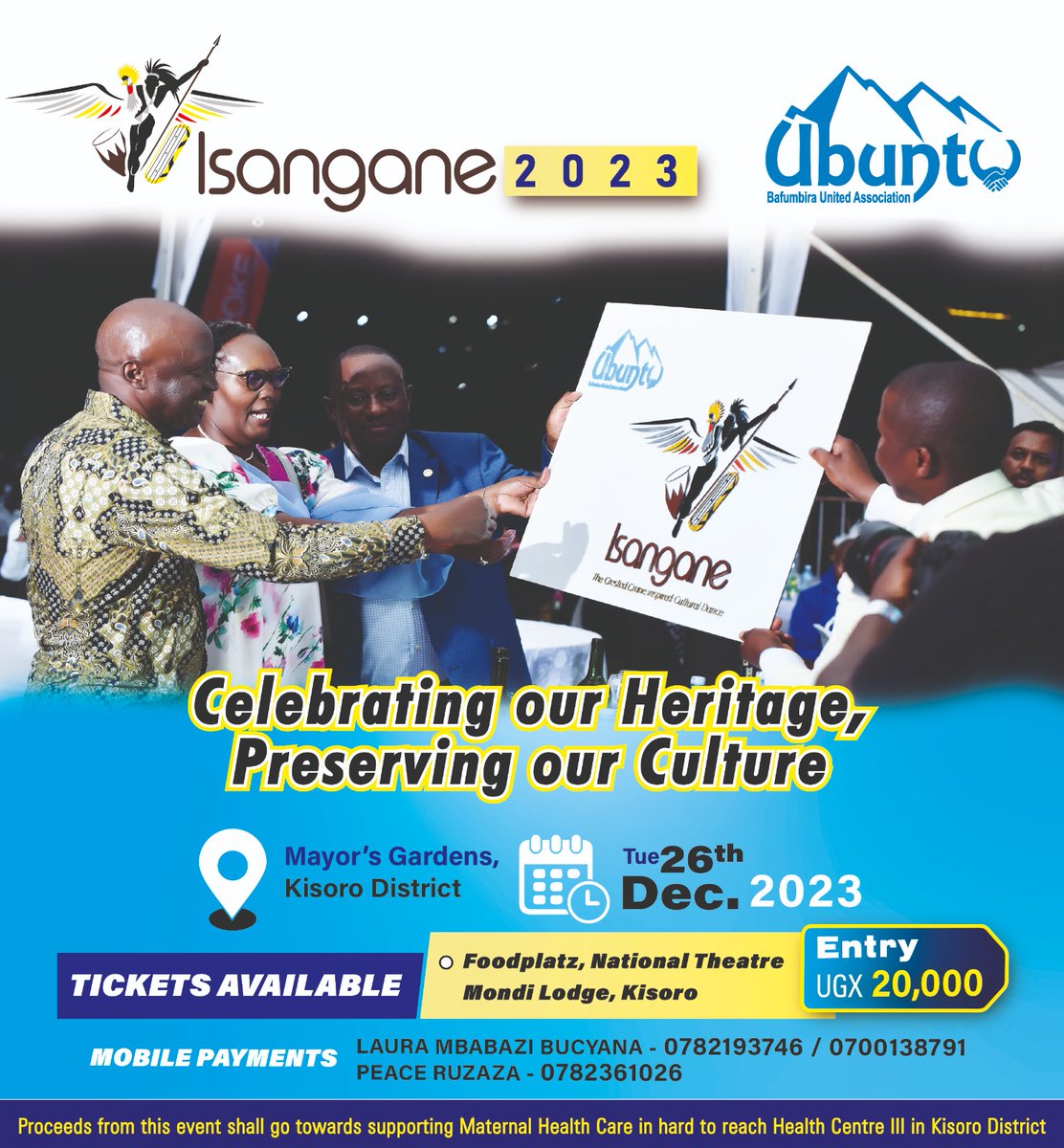 Isangane 2023 is at hand!
Have you got your ticket already?

Don't miss out please!