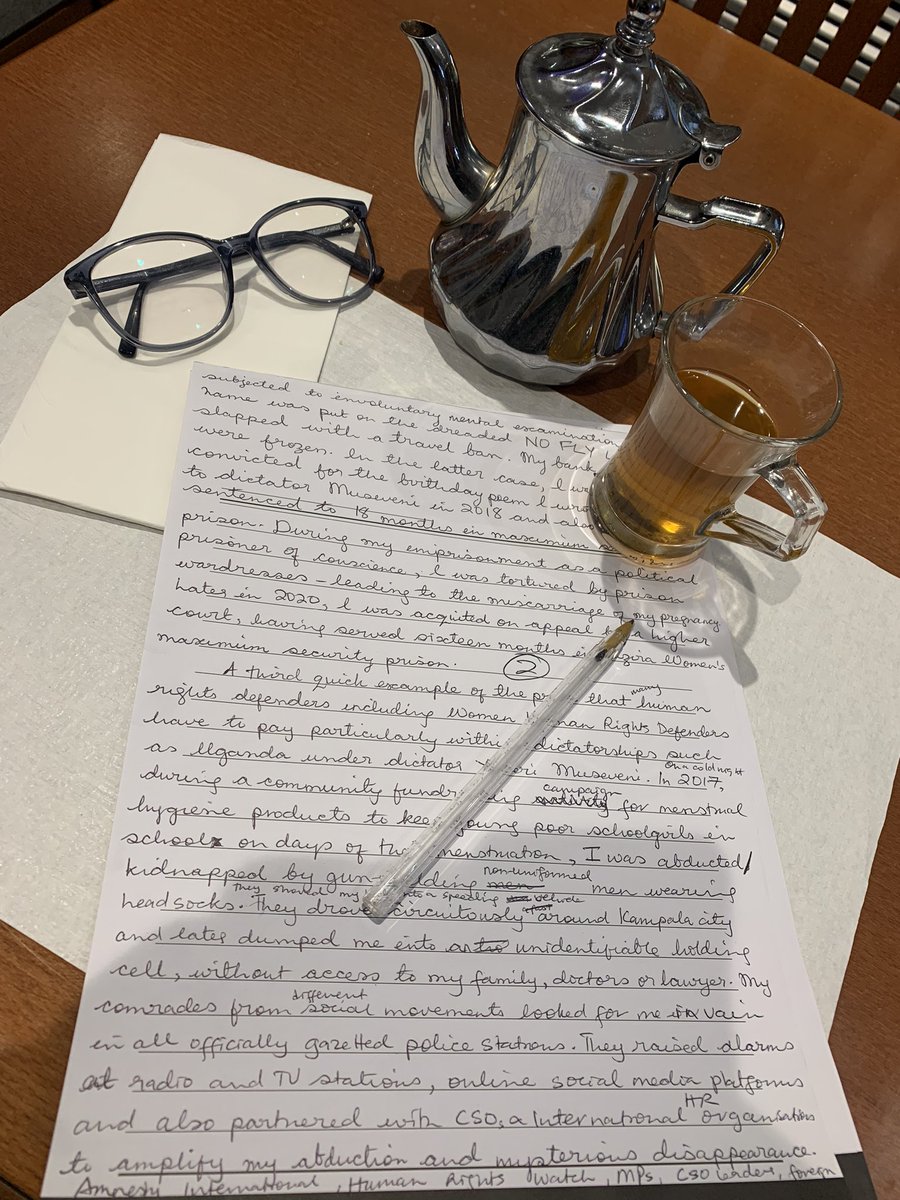 In a little Morrocan restaurant in the city of Geneva, I sat down to have dinner and also write my five-minute speech to present at the UN #HR75 commemoration of the diamond jubilee of universal human rights. Who else cannot celebrate human rights today?