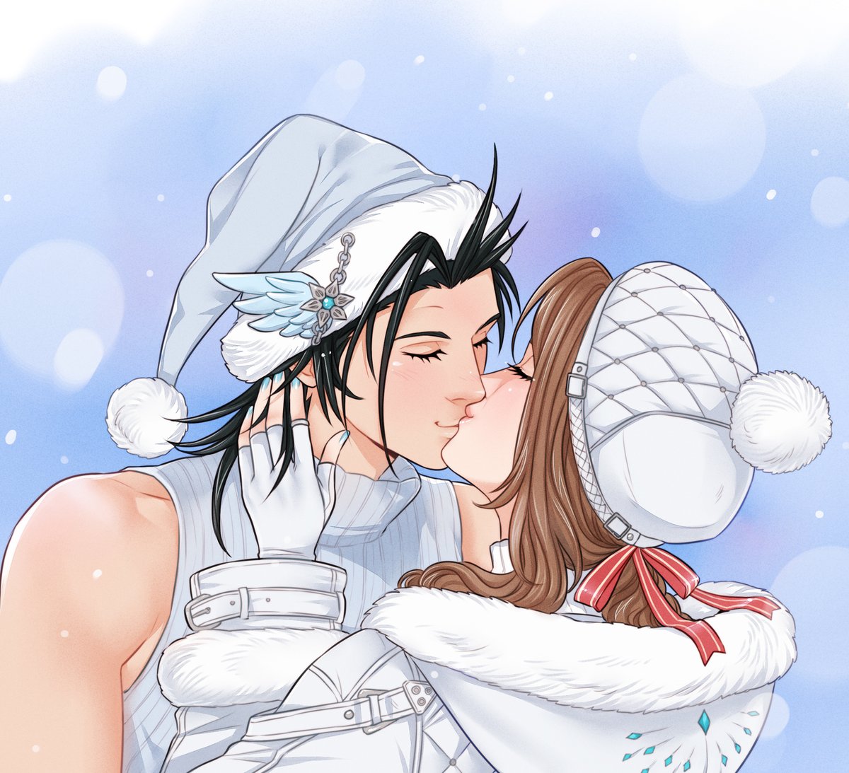 snow angel kiss~ ❄️💙#zerith #ff7ec