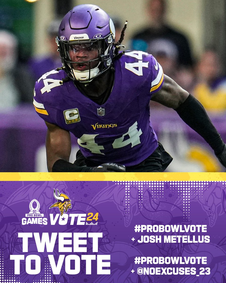 Josh Metellus #ProBowlVote Make sure you use my full name or twitter handle along with the hashtag for the vote to count! @NoExcuses_23