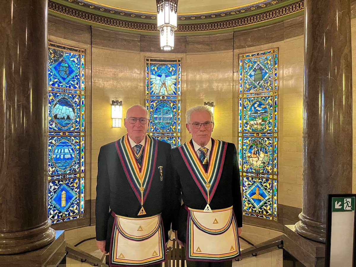 Congratulations to our new holders of Royal Ark Mariner Grand Rank - W.Bro. Tony Ball and W.Bro. Ian Belsham, both honoured today by the M.W. Grand Master, HRH Prince Michael of Kent #RoyalArkMariner #freemasonry