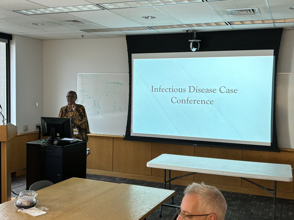 ID GR today with presentations from our visiting ID physicians from Zambia! Great cases on MDR Pseudomonas and a rare disseminated mold seen while on rotation @UMMC @Ciheb_Zambia