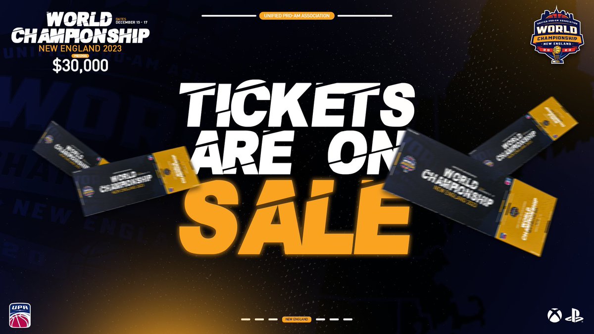 #UPANewEngland tickets are on sale until Friday 12/15 🚨

🗺 Foxborough, MA
📅December 15th-17th
💰$30,000 total prize pool

More information » bit.ly/3th2CRG