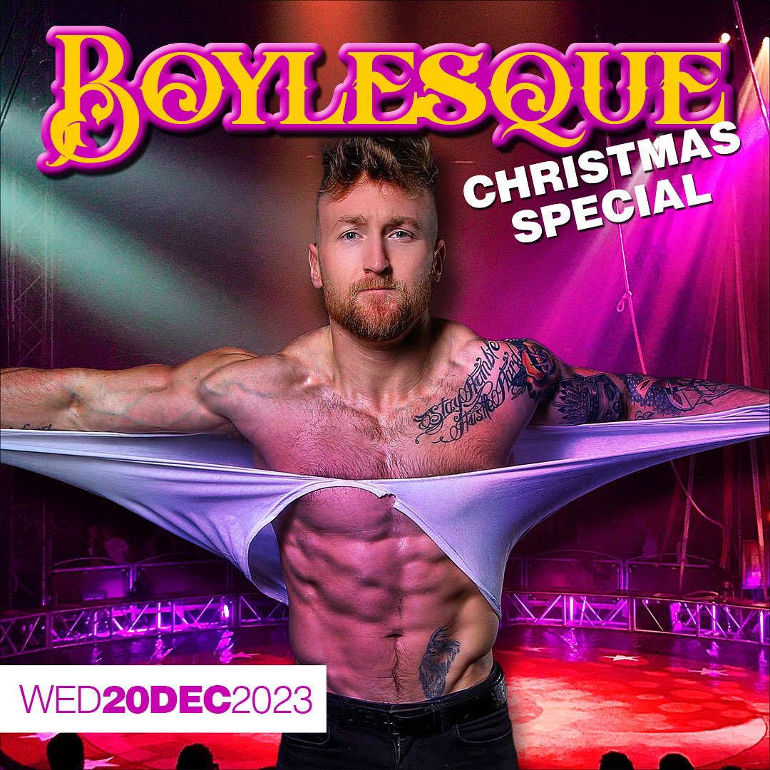 It’s the final Boylesque! show off the year and even though it’s cold outside it’s gonna be HOT! With extra special host Ophelia Payne and sex pot Connor Stringer joining the team! Bring extra knickers as this is gonna be explosive 🧨😈 @IronworksBTN ironworks-studios.co.uk/20th-december-…