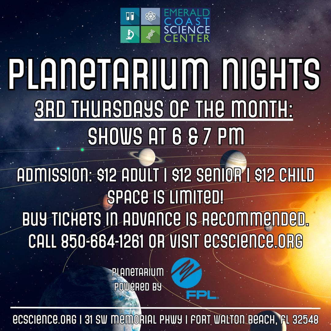 ECScienceCenter's tweet image. Blast off into the cosmos and explore all 8 planets, each with its own unique wonders on Dec. 21 at our Planetarium Night! From volcanic landscapes to rare celestial events, witness the magic of space at our 6 or 7 pm showings. 🚀✨ Get tickets today at buff.ly/3HeIq5T