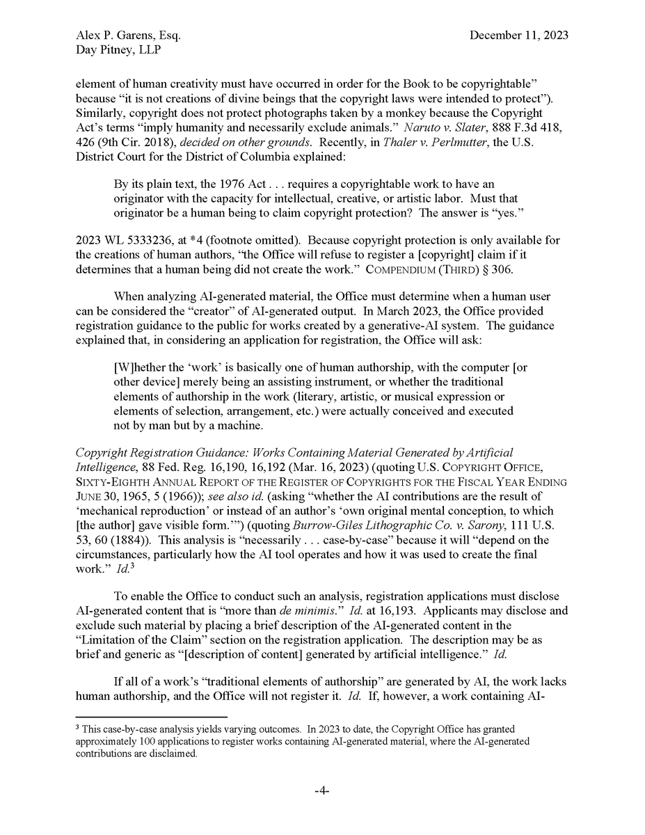 franklingraves's tweet image. 🚨 Breaking 🚨

@CopyrightOffice rejects Ankit Sahni's 2nd request for consideration of registering an image created using an  #AI painting app.

The work had previously been recognized for #copyright protection in India.

#generativeAI