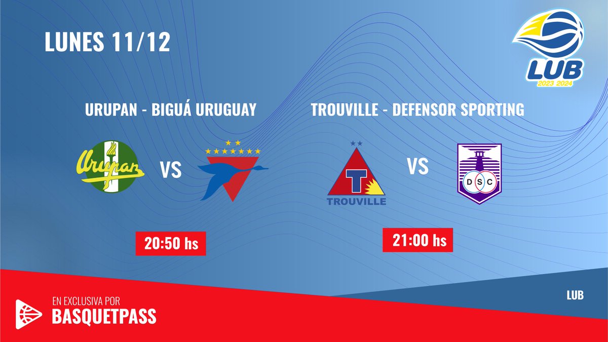 basquetpass_uy's tweet image. 🤩 Comienza la semana de @LUB_Uy con dos partidazos por #basquetpass 

💻 Suscribite y seguí ambos en vivo por basquetpass.tv