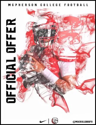 Blessed to receive an offer from McPherson College! ❤️🤍 @CoachJGreeny @FCScoachJONES