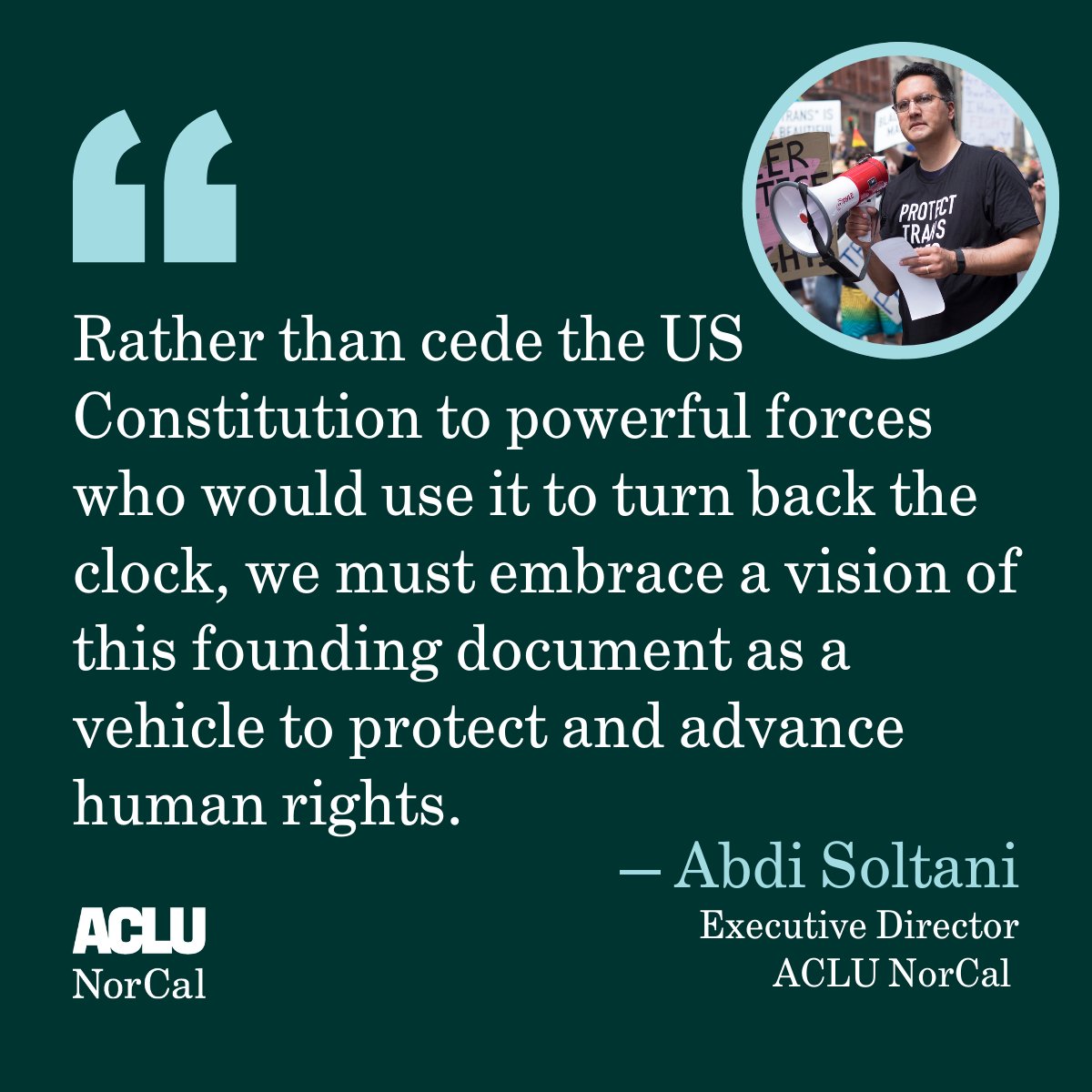 On the 75th anniversary of the Universal Declaration of Human Rights, our ED @AbdiSoltani writes about countering reactionary forces that seek to turn back the clock on fundamental rights in the US. Read it in @Article3org’s collection “The Next 25”: article3.org/2023-calltoact…