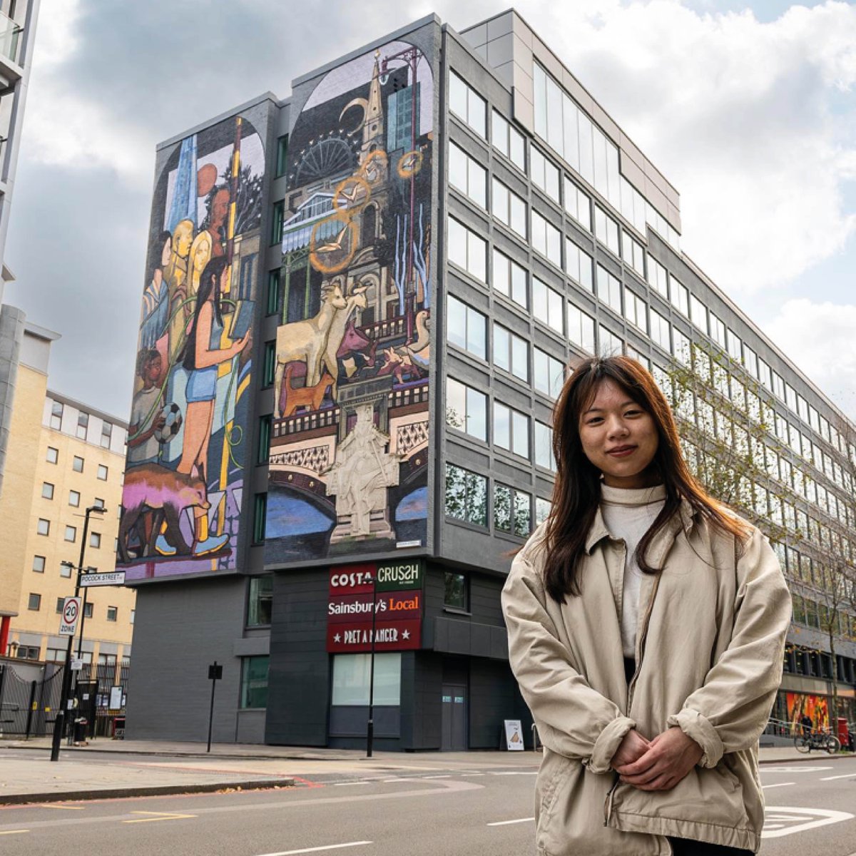 Before &amp; After - A stunning 300m² mural by local artist Baiyu Liu and <a href="/globalstreetart/">Global Street Art</a> has been unveiled at our Black Friars Yard project. The result of a design contest by Maya Capital, Veld Capital and <a href="/lb_southwark/">Southwark Council</a>, this masterpiece celebrates the rich heritage of #Southwark.