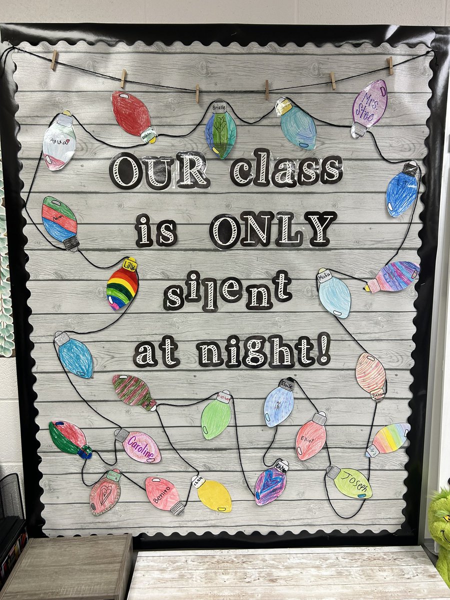 The most fitting bulletin board I’ve ever made in the month of December 😅