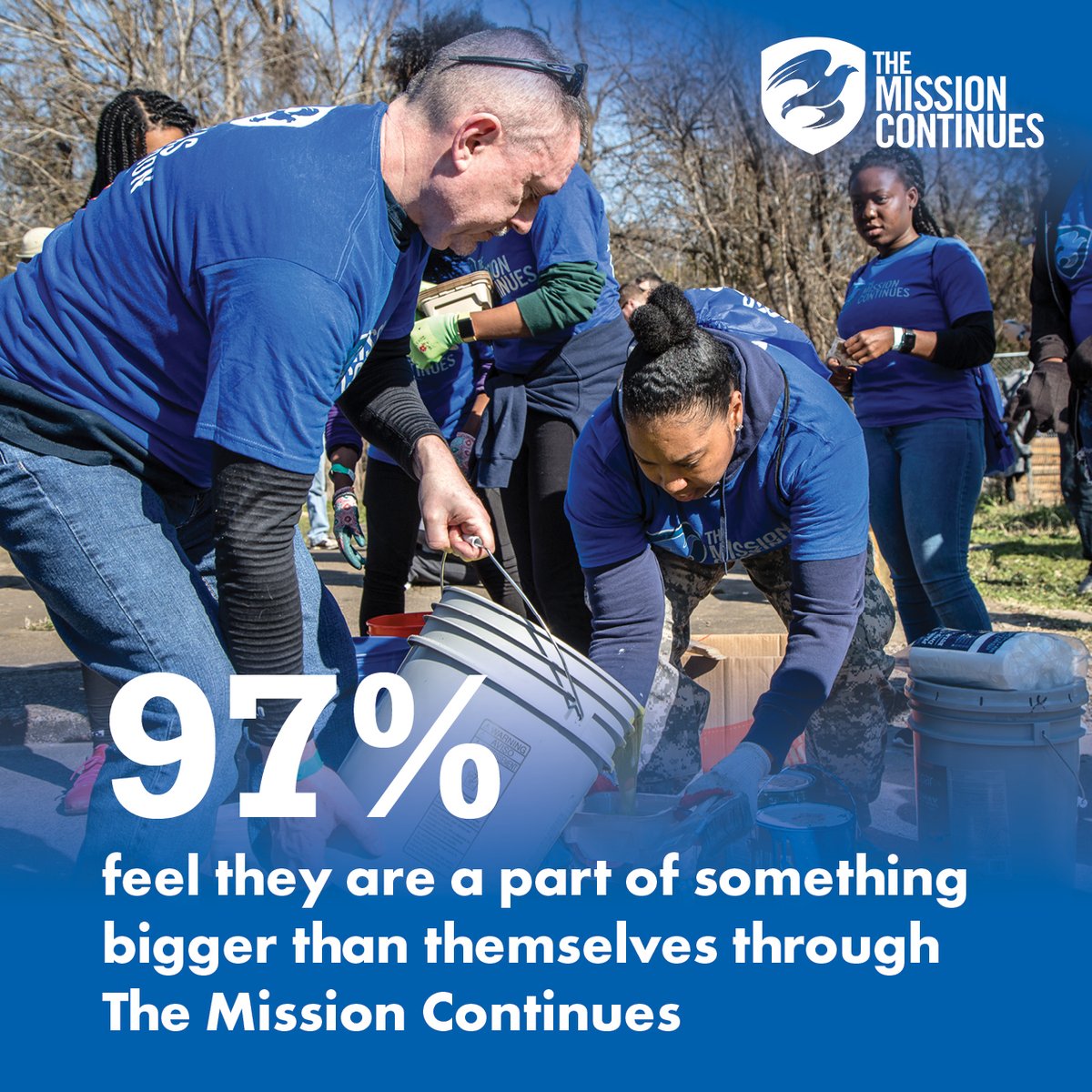 We may have taken off the uniform, but that doesn’t mean we stop serving. At The Mission Continues, we empower #veterans to continue their service, and empower their communities with veteran talent, skills, and preparedness to generate visible impact. missioncontinues.org/service-platoo…