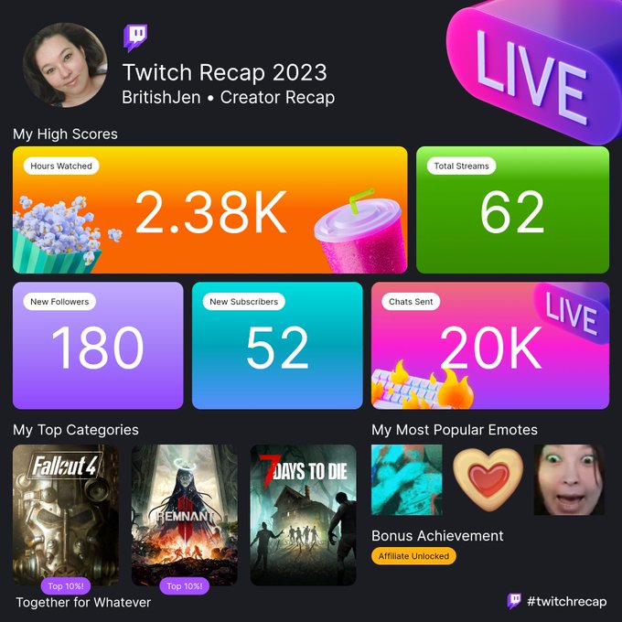 Thank you for all the support! I look forward to seeing where my twitch channel gets to for my 1 year<a href="/tag/throne"class="tags"><span>#throne</span></a><a href="/tag/wishlist"class="tags"><span>#wishlist</span></a><a href="/tag/spoilme"class="tags"><span>#spoilme</span></a>