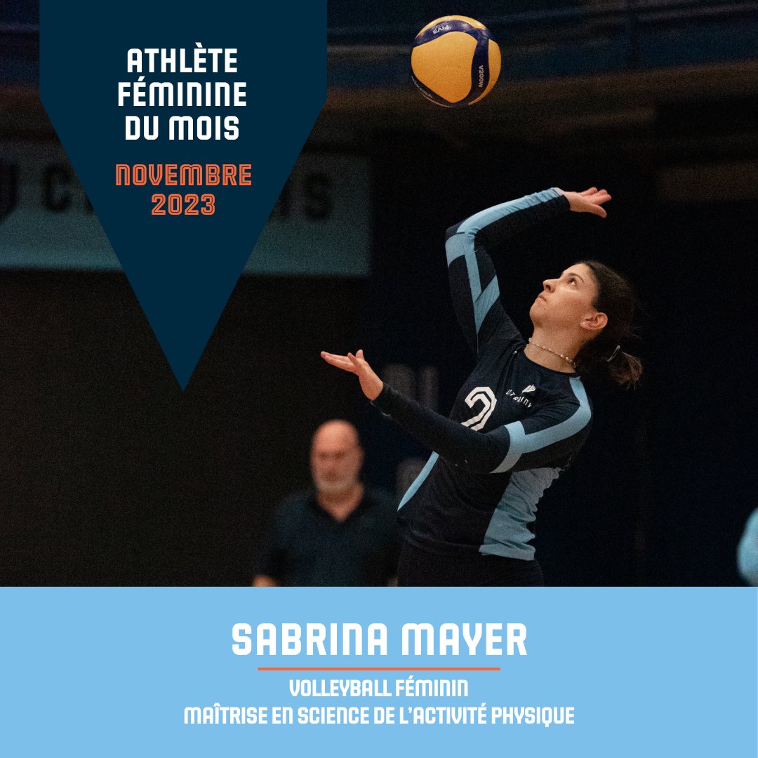 [Athlètes du mois] Ces deux athlètes ont livré d'excellentes performances pour placer nos équipes parmi l'élite universitaire québécois.
🏐🚺Chez les femmes : Sabrina Mayer, volleyball féminin
🏀🚹Chez les hommes : Kevin Civil, basketball masculin