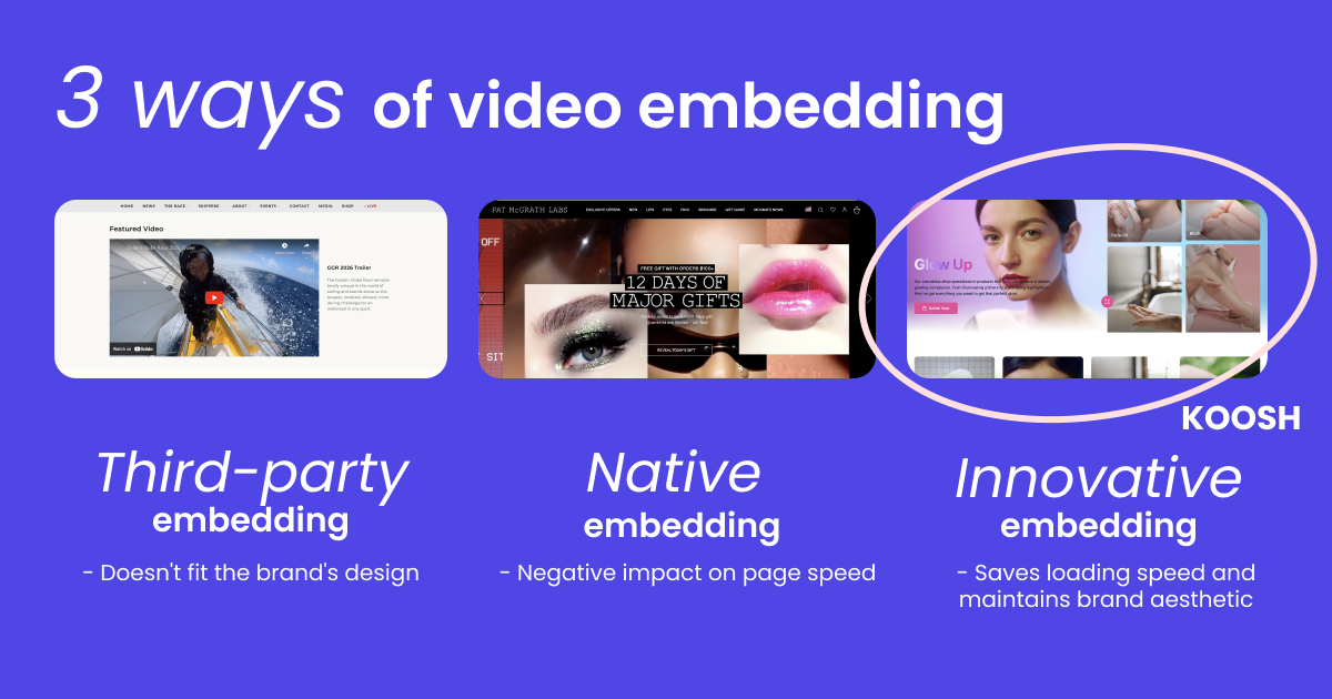 koosh_ai's tweet image. Are you searching for a seamless way to incorporate videos into your website without sacrificing speed or aesthetic appeal? 

You have 3 options:

#VideoEmbedding #WebDevelopment #Innovation #WebsiteSpeed #WebsitePerformance