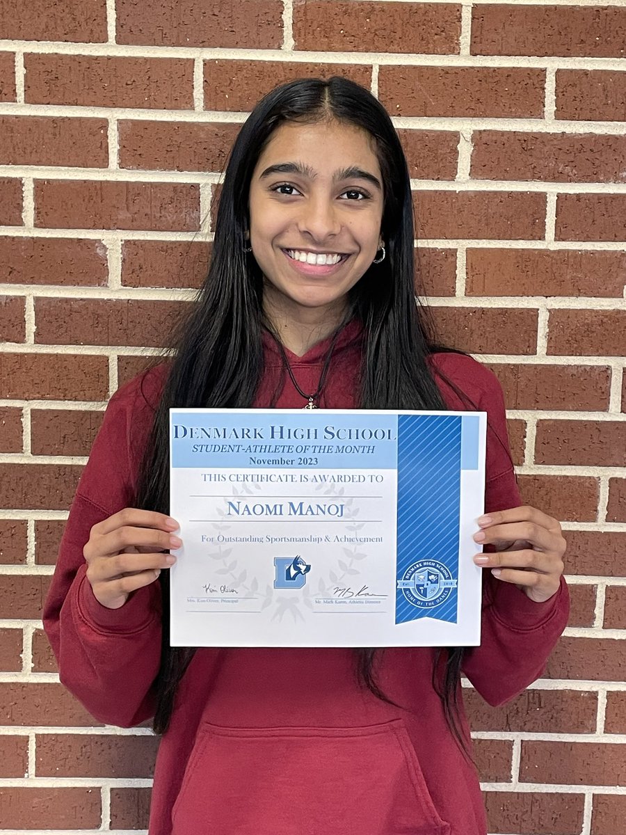 Congratulations to our November SAOTM, Naomi Manoj.  Naomi is a 2-year varsity starter for basketball &amp; a great teammate. She knows how to play her role &amp; continues to improve. She had 4 pts, 10 rebounds, &amp; 4 steals vs Social Circle &amp; hit 2 big 3s in the 4th qtr vs Walton