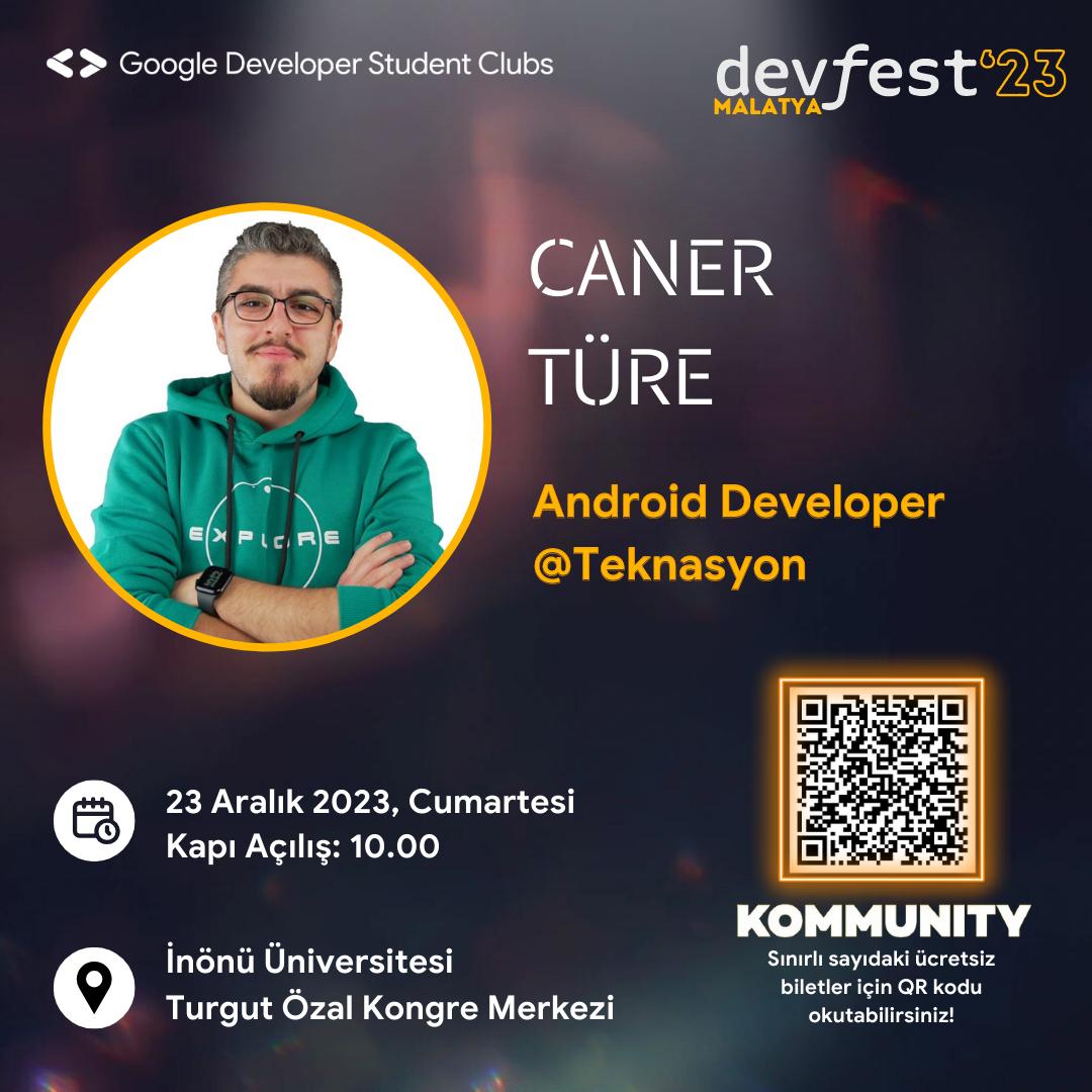 Sizlere DevFest’23 Malatya hakkında yepyeni bilgilerle geldikk. 🤩📣 DevFest’23 Malatya’da sizi bekleyen bir diğer isim kimm? 🤔👀 Bizleri engin bilgileri ile aydınlatacak olan bir diğer isim Teknoloji ile fazlasıyla ilgili, yazılım ve tasarım özelinde birçok farklı alanda +