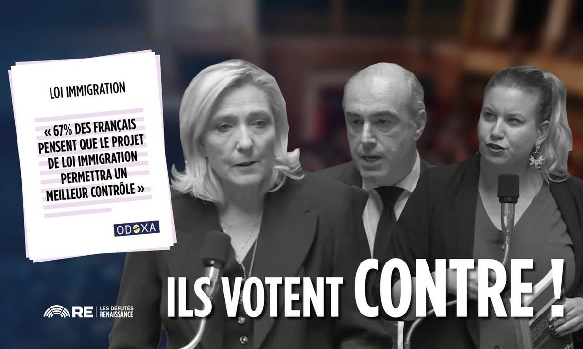 #PJLImmigration : Je regrette que la collusion des oppositions prive les Français d’un débat qu’ils attendent et d’une loi qu’ils souhaitent pour maîtriser les flux, améliorer l'intégration, faciliter l'éloignement et régulariser les travailleurs des métiers en tension.