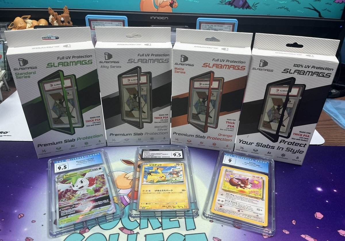 Our next Discord Members 25 Days of Christmas 🎄 We are giving away Pokémon stuff every day until Xmas - next set of seven giveaways! Some nice Slabs w/SlabMags  #pokemon #pokémon #pokemoncards #pokemontcg #pokemoncommunity #pokemoncollector #pokemonfan #tcgpokemon #tcgcollector