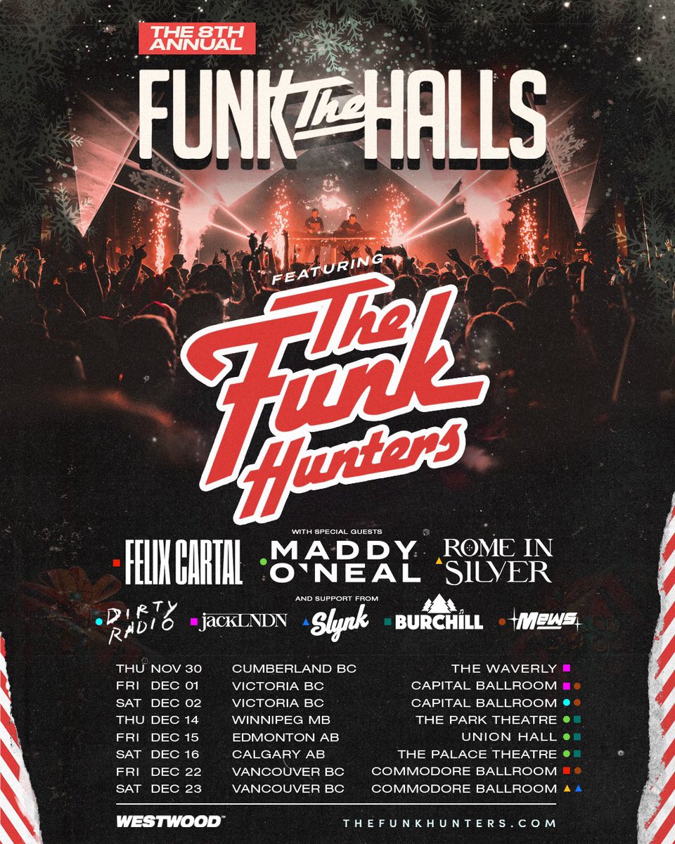 Maddy O'Neal (@maddy_oneal) on Twitter photo Reuniting with my fav <a href="/thefunkhunters/">The Funk Hunters</a> brothers this week to join them for 3 stops on Thr Funk The Halls Tour : Winnipeg , Edmonton, Calgary you up next ! 💨 Looking forward to exploring some uncharted Canadian territory Reuniting with my fav <a href="/thefunkhunters/">The Funk Hunters</a> brothers this week to join them for 3 stops on Thr Funk The Halls Tour : Winnipeg , Edmonton, Calgary you up next ! 💨 Looking forward to exploring some uncharted Canadian territory