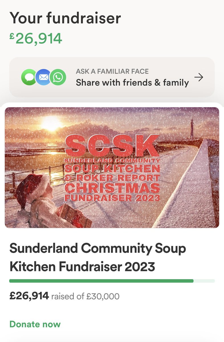 NOT FAR OFF £27,000! Can you get us there? 🙌🏼 🔗➡️ gofundme.com/f/sunderland-c… #SoupKitchen23 // #SAFC ❤️🤍