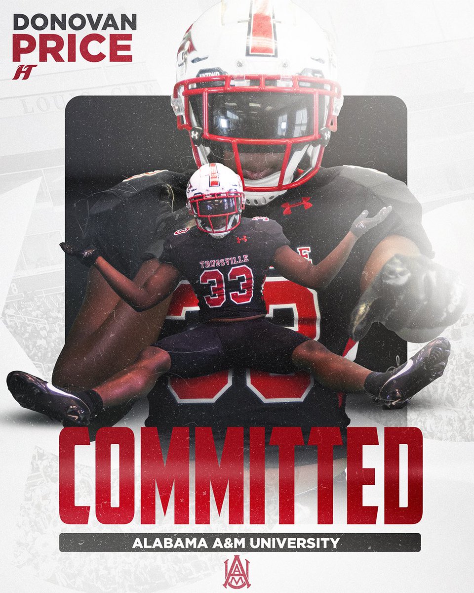 Donovan Price (@donovan_price12) on Twitter photo #AGTG I am excited to announce that I have committed to Alabama A&M. Go Bulldogs!! <a href="/AamufbR/">Alabama A&M Football</a> <a href="/Coach_BTurner/">Bobby Turner</a> #AGTG I am excited to announce that I have committed to Alabama A&M. Go Bulldogs!! <a href="/AamufbR/">Alabama A&M Football</a> <a href="/Coach_BTurner/">Bobby Turner</a>