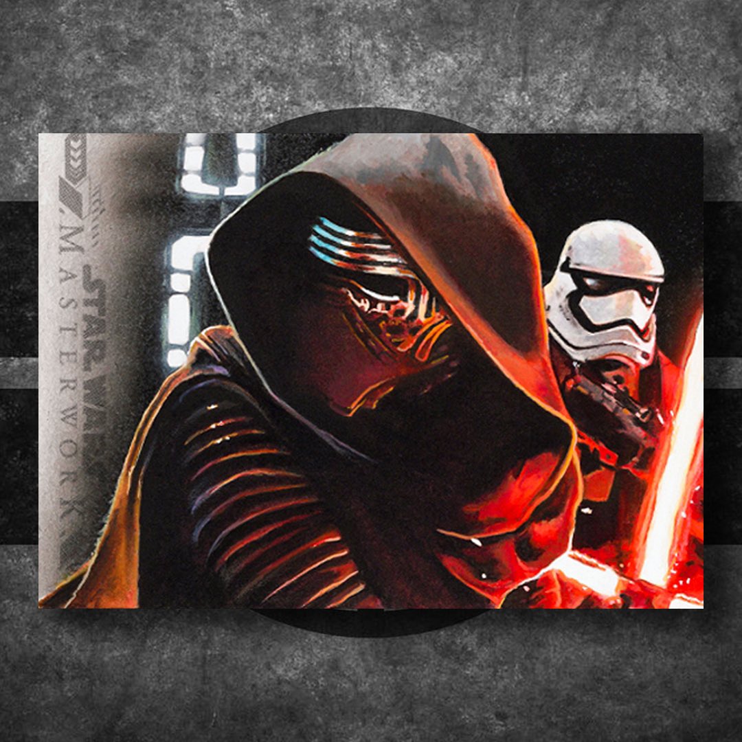 jtroutpaintings's tweet image. Card drop #2 for the day is Kilo Ren. Hope you all enjoy!

#kiloren #starwarsmasterwork #1of1 #sketchcards #starwarsart #starwarscards