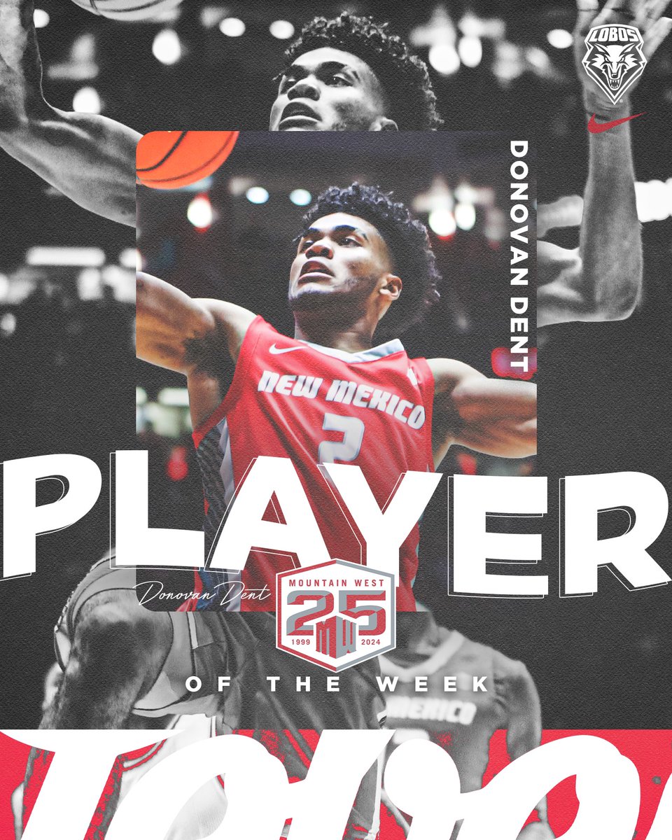 After back-to-back 20-point games, @Donovandent1 earns his 1st @MountainWest Player of the Week honor! #GoLobos