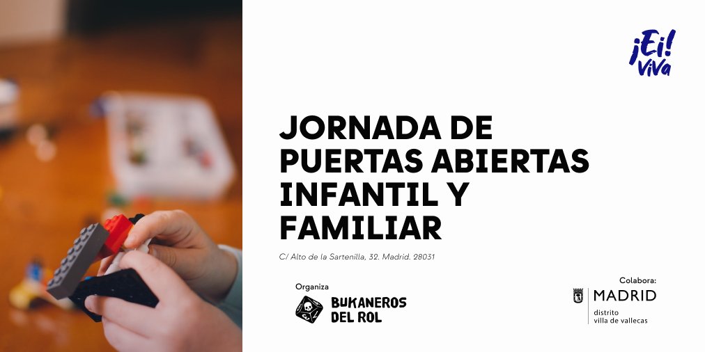 Mañana tenemos nuestra clásica mensual

Jornada infantil y familiar, en la que podréis venir a jugar con los peques de la casa a un montón de cosas super divertidas

+ INFO e INSCRIPCIONES

eivillavallecas.blogspot.com/2023/12/jornad…