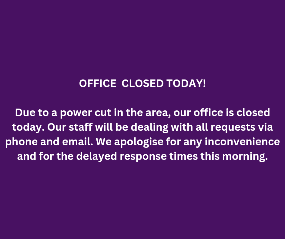 OFFICE CLOSED TODAY!