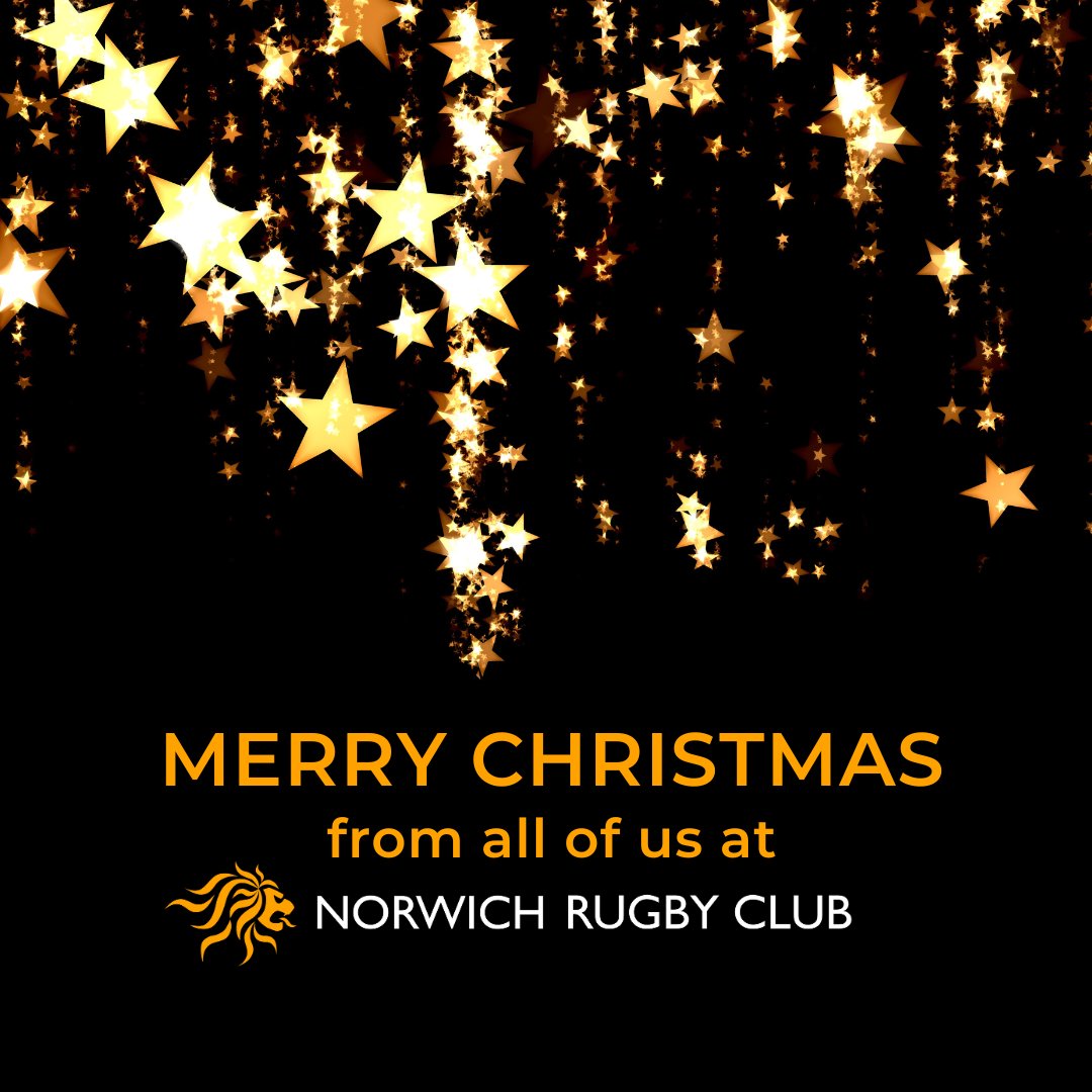 We hope you have a very Merry Christmas today. Merry Christmas to all of you from all of us at the Norwich Rugby Club.