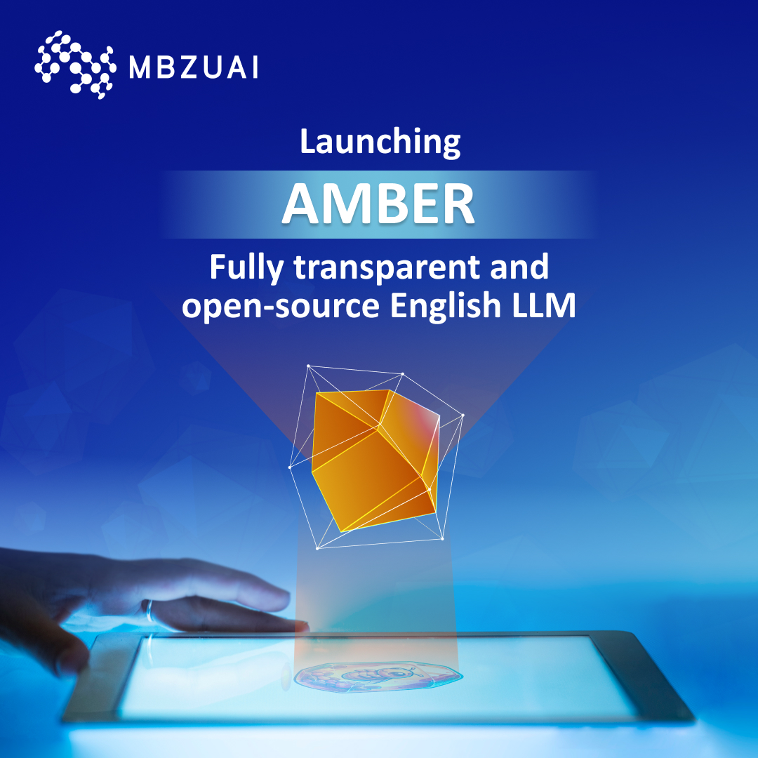 MBZUAI (@mbzuai) on Twitter photo MBZUAI is honored to contribute the first model to the #LLM360 open-source framework by releasing its 7B parameter English large language model (LLM) named Amber.
<a href="/robiriondo/">Roberto Iriondo ♻️</a> <a href="/waterluffy/">Hector Liu</a> <a href="/ericxing/">Eric Xing</a> <a href="/AurickQ/">Aurick Qiao</a> <a href="/willieneis/">Willie Neiswanger</a> <a href="/HongyiWang10/">Hongyi Wang</a> <a href="/ljb121002/">Junbo Li</a> <a href="/FajriKoto/">Fajri Koto</a> <a href="/nikhilranjan7/">NotNik</a> <a href="/haonanlp/">Haonan Li</a> MBZUAI is honored to contribute the first model to the #LLM360 open-source framework by releasing its 7B parameter English large language model (LLM) named Amber.
<a href="/robiriondo/">Roberto Iriondo ♻️</a> <a href="/waterluffy/">Hector Liu</a> <a href="/ericxing/">Eric Xing</a> <a href="/AurickQ/">Aurick Qiao</a> <a href="/willieneis/">Willie Neiswanger</a> <a href="/HongyiWang10/">Hongyi Wang</a> <a href="/ljb121002/">Junbo Li</a> <a href="/FajriKoto/">Fajri Koto</a> <a href="/nikhilranjan7/">NotNik</a> <a href="/haonanlp/">Haonan Li</a>