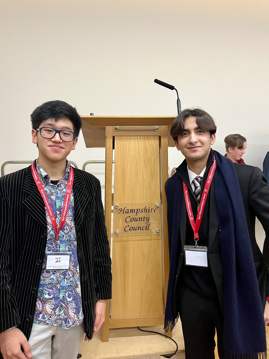 WinCollK's tweet image. Congratulations to Aryaveer and Joshua - elected Member and Deputy Member for the Central Hampshire seat in the Youth Parliament. Joshua is represented here by his electoral agent, Aaron!